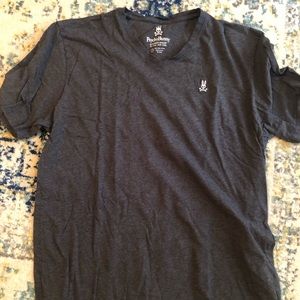 Psycho bunny gray v neck tee